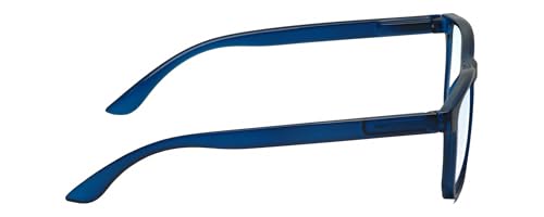 Image of Calabria R861 Rectangular Blue Light Blocking Reading Glasses Men Women Trendy Eyeglass Work Gaming Computer Readers w /Case