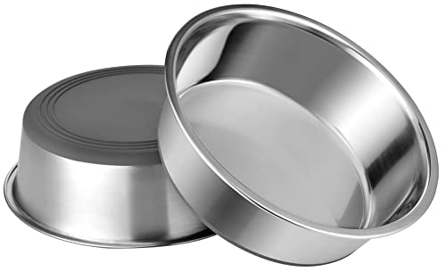 PEDAY Stainless Steel Dog Bowls (Set of 2), Metal Pet ...