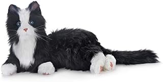 New Joy for All Robotic Reclining Black & White Tuxedo Cat - Stuffed
