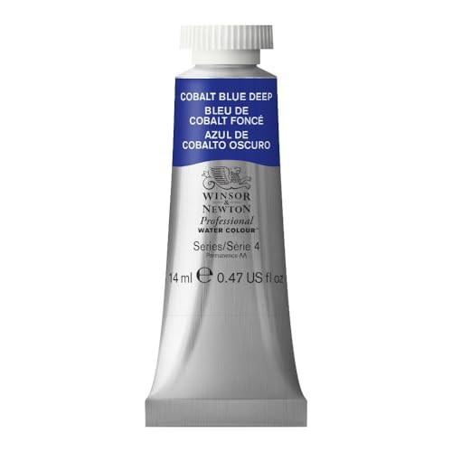 Image of Winsor & Newton Artists' Water Colour Paint 14ml Tube - Cobalt Blue Deep