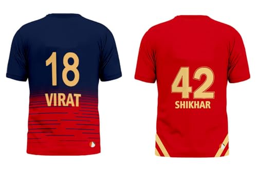 Image of Sports India IPL Cricket Team T Shirt Jersey Combo for (Kid's, Boy's & Mens) L744
