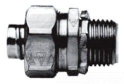 APPLETON STB38 Straight, Liquid Tight, 3/8IN Male, Insulated, ST Series, Connector, 1/2IN HUB X 3/8IN Flexible Conduit