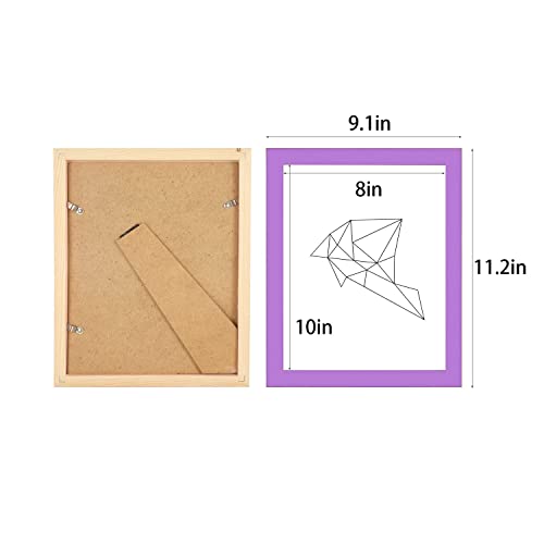 Yinoniy Purple 8X10 Inch Picture Frame Made To Display Pictures 8X10 With Mat For Tabletop Or Wall Decor Solid Wooden 10 #TOP3