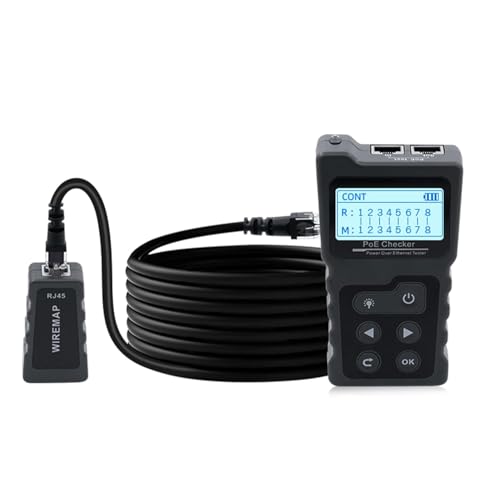 Tolesum Multifunktions Kabeltester: RJ45 Netzwerktester mit PoE...