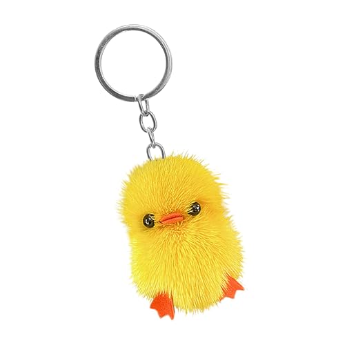 Llavero de pato – Llavero de peluche de piel suave | Llavero de peluche, bonito accesorio decorativo | Para hombres y mujeres mochila monedero bolso llave coche regalo