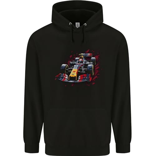 3TEES Motorsports Car Formula Mens 80% Cotton Hoodie Black