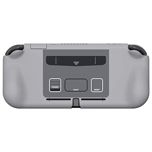 PlayVital ZealProtect Protective Case for Nintendo Switch Lite, Hard Shell Ergonomic Grip Cover for Nintendo Switch Lite w/Screen Protector & Thumb Grip Caps & Button Caps - SFC SNES Classic EU Style