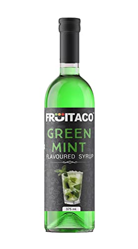 Image of Fruitaco Green Mint Syrup For Mocktails, Cocktails Liquid, 375Ml