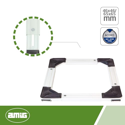 Plataforma con ruedas ajustable de acero Amig base extensible para electrodomésticos 3