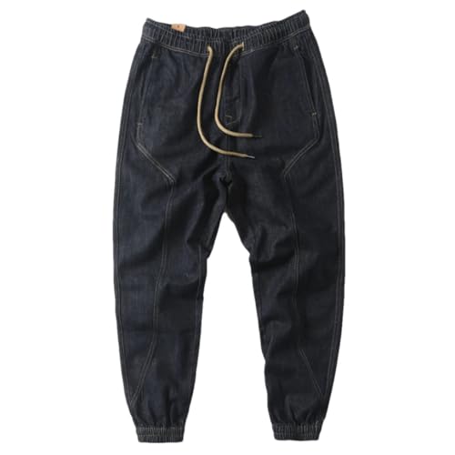 Men Vintage Dark Leg Casual Corset Wash Day Jeans