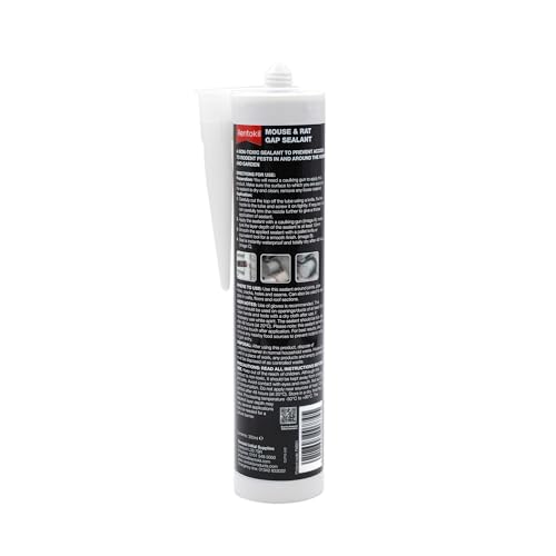 RENTOKIL MOUSE & RAT GAP SEALANT - Waterproof Sealant WIth An Anti-Chew Sticky Core - Blocks Entry Points To Prevent Rodent Access - Easy to Apply - Poison Free - 300ml