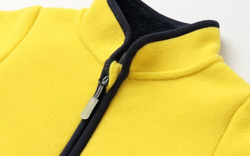 Image of LittleSpring Boys Girls Polar Fleece Jackets Fur Lined Zip Up Warm Winter Coat