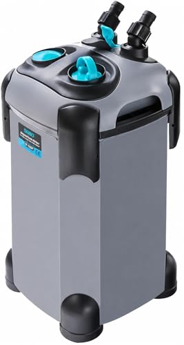 Aquorix Aquarium Außenfilter für 100-300L - Filter Aquarium für salz- & süßwasser Aquarium - Außenfilter Aquarium 1000L/H für kristallklares Wasser - leise Pumpe inkl. Filtermedien
