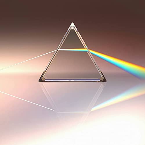 Kristall Optisches Glas Prisma Dreieckiger Prismen Refraktor für Unterricht in Physik Lichtspektrum Wissenschaft Fotografie Rainbow 10 * 3 * 3cm