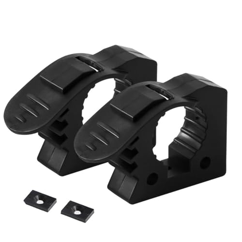 Yirdapall スコップホルダー 汎用 固定 オフロード クランプ 直径29mm~35mm 壁面取付 スコップ 懐中電灯 釣り竿 ツール固定用クランプ 2個セットのサムネイル