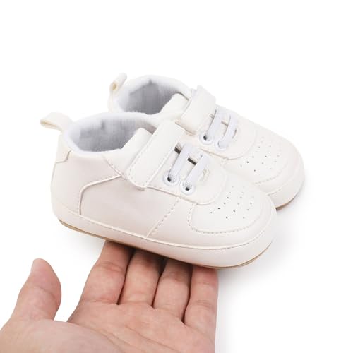 Image of Clowora Unsex Baby Shoes Boys Girls Infant Sneakers Non-Slip Soft Rubber Sole Toddler Crib First Walker Lightweight Shoes