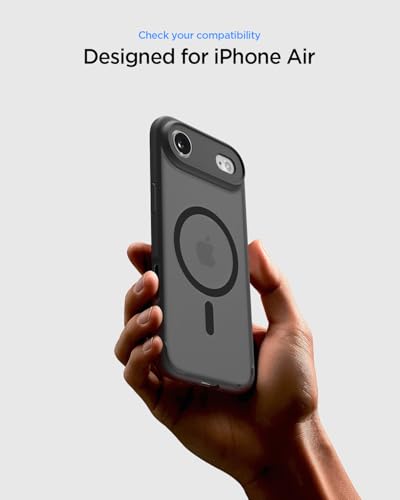 Image of Spigen Ultra Hybrid MagFit Back Cover Case Compatible with iPhone Air (2025), iPhone 17 Air Cover case (TPU + Poly Carbonate | Frost Black)