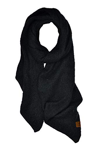 C.C Women's Boucle Knit Bias Cut Whipstitched Edged Long Scarf Wrap2