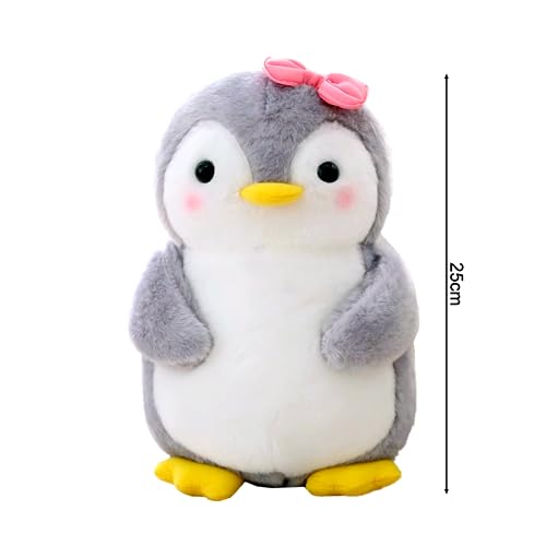 Wishstar Kuscheltier Pinguin Plüschtier für Mädchen, Stofftier Schmusetier zum Kuscheln & Spielen, Plüschtier Pinguin Geschenk, Pudgy Penguins Plush Für Mädchen(Pinguin mit Schleife,25 cm)