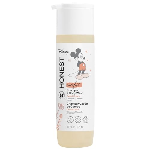 The Honest Company 2-in-1 Cleansing Shampoo Body Wash, Gentle Enough for Baby Dermatologist Tested Tear-free Hypoallergenic Disney’s Mickey Mouse...