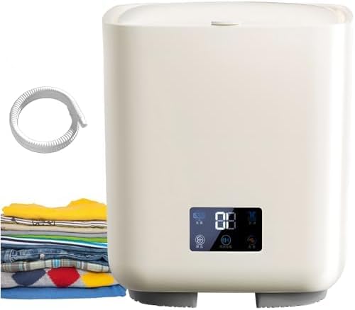 WXPXYBF 7L Portable Washing Machine, Compact Auto Washer & Dryer with Spin Cycle, Gentle Hand-Wash Mode for Underwear, Baby Clothes & Towels, Smart Water Control, Space-Saving Design for Home Travel