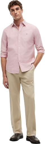 Tommy Hilfiger Herren Hemd Oxford Shirt Langarm, Rot (Medium Red), XL – Ansicht 4