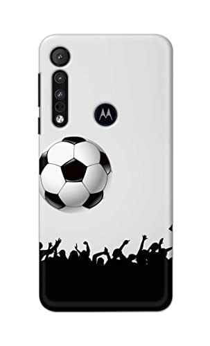 Image of Printed Hard Back Cover Case for Motorola One Macro Back Cover (Football Icon) -1302
