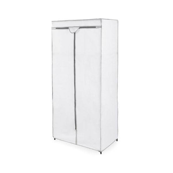 Compactor Armario de Tela con Estante y Cremallera – Armario de Tela para Ahorrar Espacio, Ideal para Camping, Habitaciones y trasteros, 70 x 45 x 155 cm