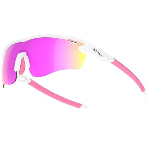AJBAY Polarized Sports Sunglasses for Men Women,Wrap Around Sun Glasses