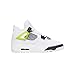Nike Air Jordan 4 Retro (GS) Big Kid Shoes, White/LT-Lemon Twist (HJ5990-100), Size 6.5Y US