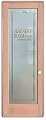 Frosted Glass Laundry Door - Loads of Fun (Element) - 1D Negative Frosted - Sayings - 36" x 84" - Knob on Right - Pull Open - Cherry