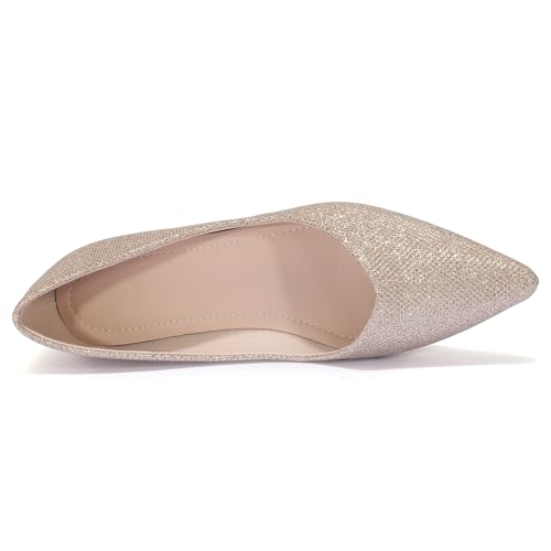 Women's Low Block Chunky Heels Pointed Toe Closed Toe Work Pumps Slip on Comfort Dress Shoes for Women4