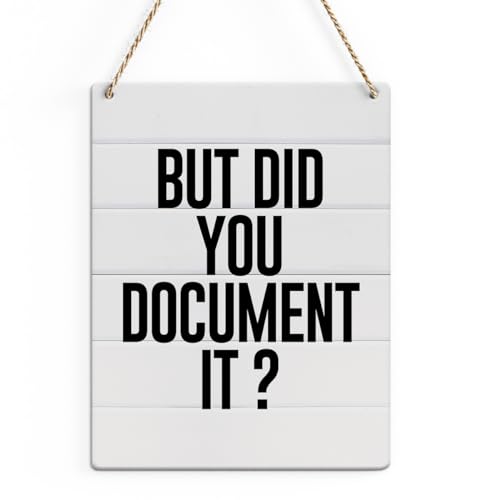 SENJIAN Funny Office Supplies Rustic Wall Art Office Accessories Office Cubicle Decor Farmhouse Wall Hanging Decor Novelty Office Organization Decorative Wood Plaque for Home Living Room Meeting Room