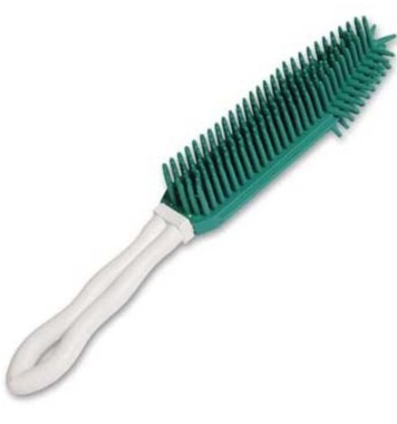 Pet Buddies PB5578 FurBeGone Cat Grooming Brush-TPR, Green, sitters, america, petting, sitting, dog