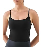 K-Swiss Tank Tops for Women - Square Neck Adjustable Padded Sports Bra