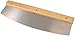 Heavy Duty Industrial Pizza Rocker Cutter, Stainless Steel Cutting Blade with Natural Wooden Handle