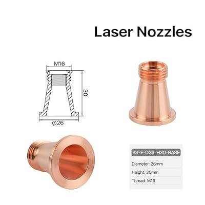 Laser Nozzle Adapter Base for Nozzle PIN 10032930 3-054 M16 Thread D38 D52 D26 D28mm for Fiber Cutting Head(Ref.2-08700)