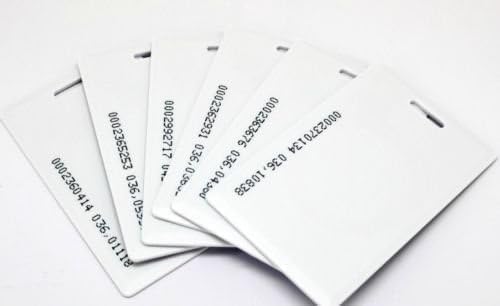 100 Pcs RFID Proximity Cards, 125KHz EM ID, 100-Pack, 1.9mm Thick, Long Range 0.8M