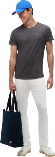 Tommy Jeans Herren Tjm Xslim Jaspe Neck Ext Dm0dm09586 Kurzarm Strickoberteile, Schwarz (Black), L EU – Ansicht 5