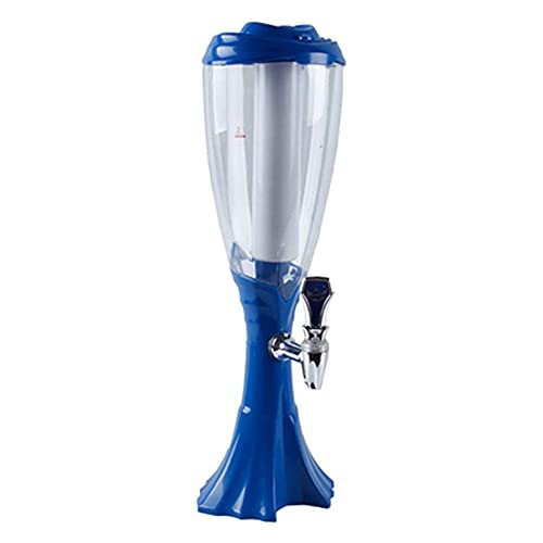 Dispensador de torre de cerveza, dispensador de bebidas de torre de cerveza, dispensador de cerveza, torre de cerveza de mesa transparente, con luces coloridas y tubo de hielo extraíble, para fiesta,