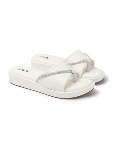 Image of Sukun 6801 Women's Wedge Heel Sandals Comfortable Cushioned Footbed Adjustable Anti-Slip Outsole Stylish & Elegant Design For Girls /Ladies