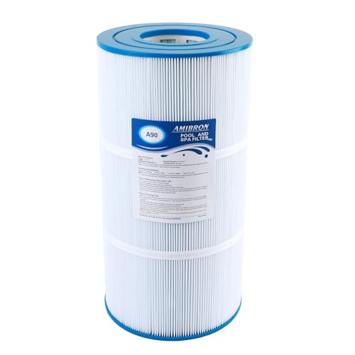 AmiBron C900 Pool Filter Cartridge Compatible with Hayward CX900RE PA90 C-8409 Ultra-B6 FC-1292 Posi-Clear PXC-95 L x OD: 17 3/8 x 8 15/16 90 sq.ft. 1Pack