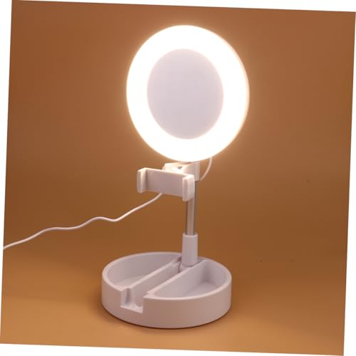 Support pliable pour téléphone portable avec lampe annulaire réglable