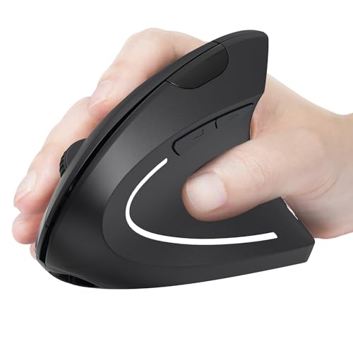Image of AVMTOM Wireless Mouse Wireless Gaming Mouse Rechargeable PC Mouse with RGB Backlit 6 Buttons Adjustable Ergonomic for Laptop, PC, Computer, Desktop, Notebook etc Gaming Mouse Wireless (Pure Black)