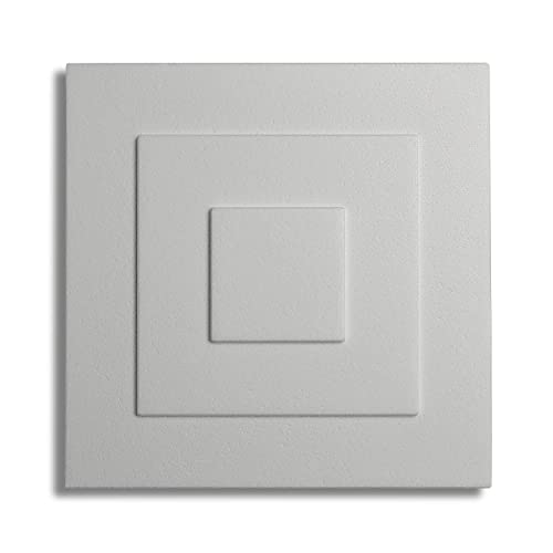 DECOSA Rosace Yvonne - 32 x 32 cm - polystyrène - blanc - 1 pièce
