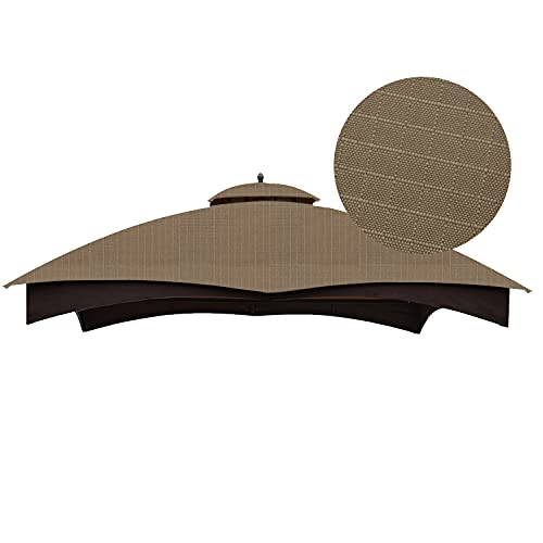 La Mejor comparativa de Gazebo home line los diez mejores. 27 ABCCANOPY - Toldo de Repuesto para cenador Riplock para Lowe's Allen Roth #GF-12S004B-1, Color Caqui