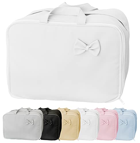 Vizaro Maleta Bebé Hospital Viaje/Bolsa de Maternidad - Lujosa Ecopiel Blanca - Hecho en España - Marca