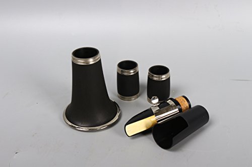 Yinfente Professional C Key Clarinet Ebonite 2 Barrels With Case Cloth Reed Accessories (C-Key) #TOP1