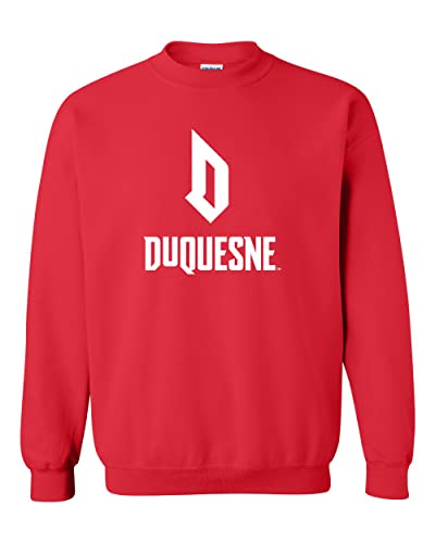 CreateMyTee | Duquesne University Stacked Crewneck Sweatshirt