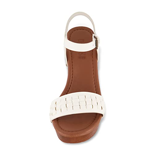 Image of Dunes Women's Sealy Faux Wood Woven Heel Sandal +Comfort Foam & LiteSole Technology, Wide Widths Available